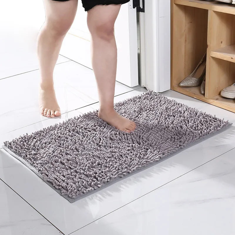 Absorbent Non-Slip Dog Doormat - Quick-Drying Microfiber Mud Mat for Clean Paws - Washable Pet Accessory