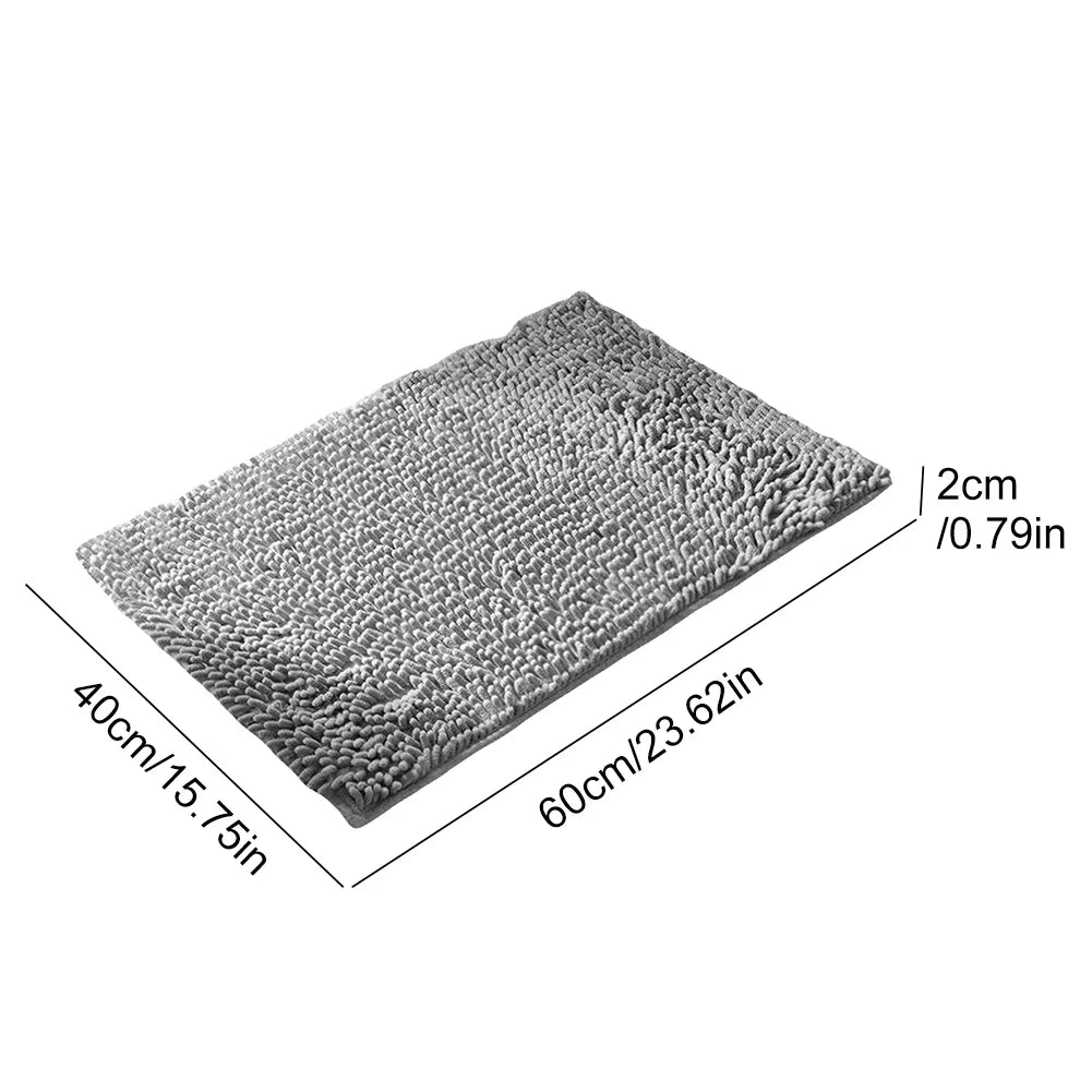 Dog Door Mat for Muddy Paws Absorbs Moisture and Dirt Mud Mat for Dogs Washable Entry Indoor Door Mat Quick Dry Pet Rug Chenille