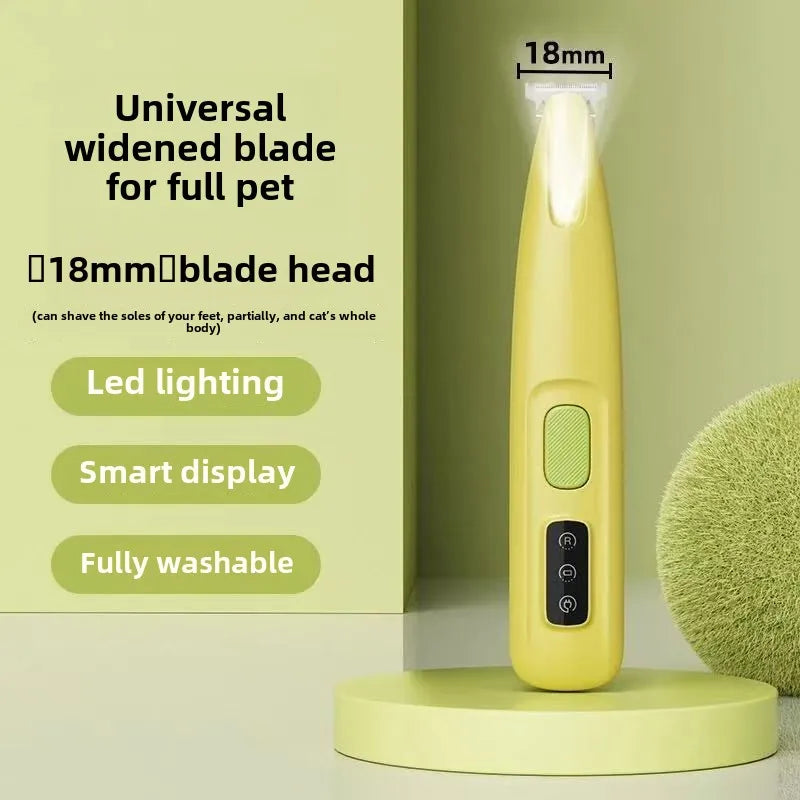 Ultimate Dog Paw Trimmer with LED Light - Fully Waterproof & Rechargeable Pet Hair Clippers for Precision Grooming